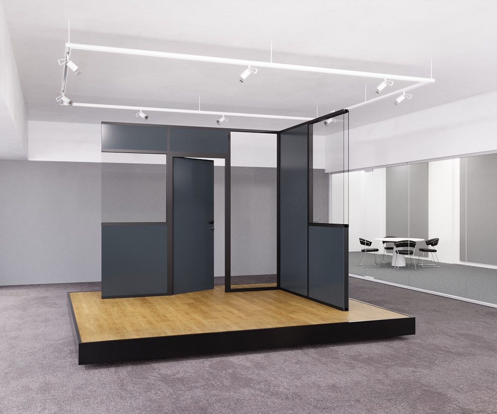 Cloison amovible de bureau TIASO AZ 78 mm