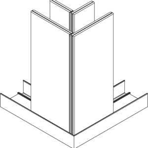 Module de Jonction 90° bord à bord pour cloison AZ Allure 78mm