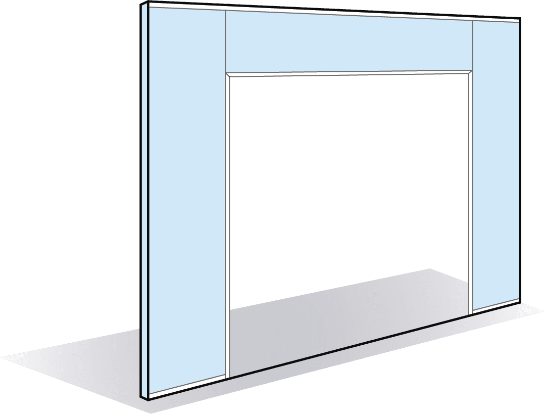 One-piece pass-through module for AZ Allure 78mm double leaf swing door