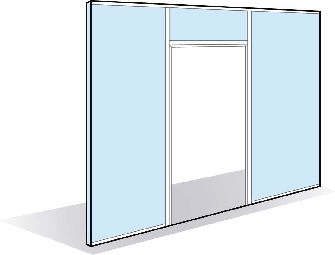 Module de passage pour porte battante simple vantail 78mm