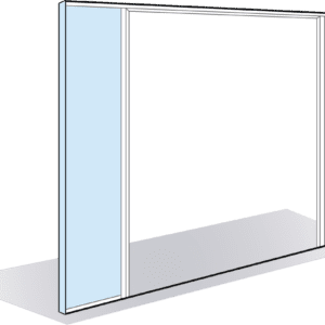 Module de passage toute hauteur pour porte battante double vantail AZ Allure 78mm