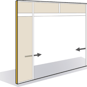 Module passage pour porte coulissante à galandage double vantail 78mm