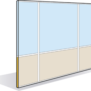 Cloison vitrée sur allège pleine 78mm