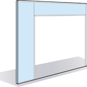 Module de passage monobloc pour porte battante double vantail AZ Fine 78mm