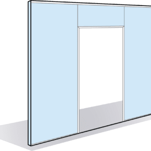 Module de passage monobloc pour porte battante simple vantail 78mm