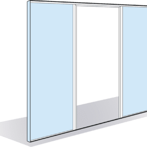 Module de passage toute hauteur pour porte battante simple vantail 78mm