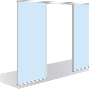 Module de passage toute hauteur pour porte battante simple vantail 40mm