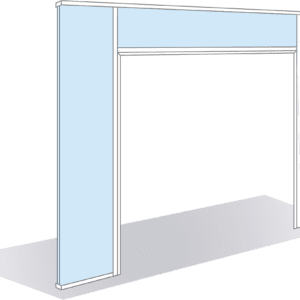 Module de passage pour porte battante double vantail 40mm