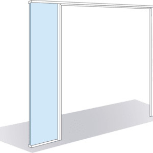 Module de passage toute hauteur pour porte battante double vantail 40mm