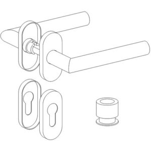 Standard oval rose handle