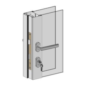 Double-flush aluminium frame door for FIRST 100 mm line partitions
