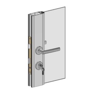 Single-glazed wide-frame aluminum door