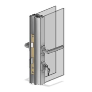 Double-glazed aluminium frame door