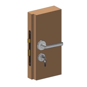 Double-flush wooden door, thickness 78 mm AZ line