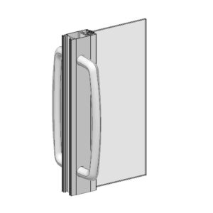 Single-glazed aluminium frame door