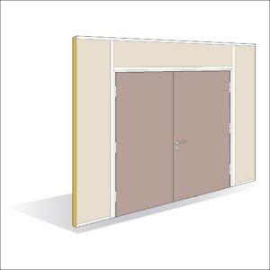Porte battante bois épaisseur 40 mm double vantail