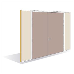 Porte battante bois épaisseur 40 mm toute hauteur double vantail