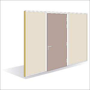 Porte battante bois épaisseur 40 mm toute hauteur simple vantail