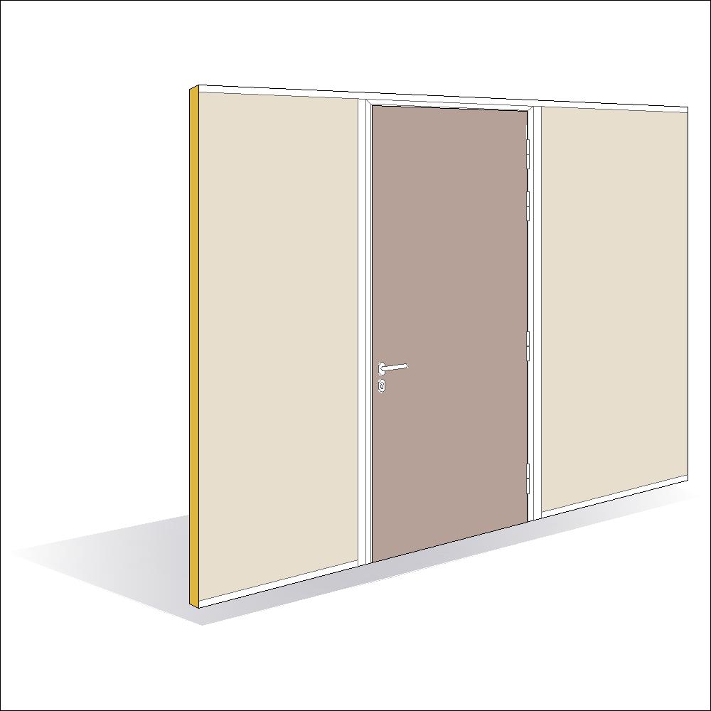 Porte battante bois épaisseur 40 mm toute hauteur simple vantail