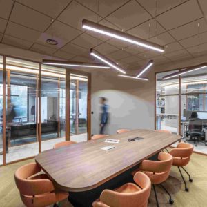 Aménagement de bureau à Lyon - Chocolaterie Voisin - Cloison de bureau Tiaso AZ 78mm