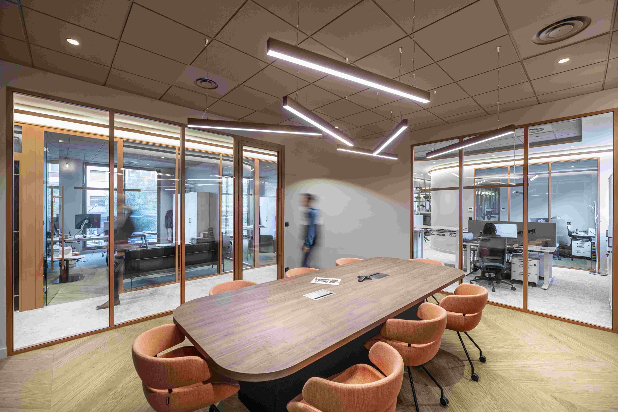 Aménagement de bureau à Lyon - Chocolaterie Voisin - Cloison de bureau Tiaso AZ 78mm