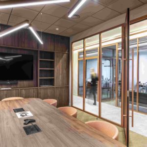 Aménagement de bureau à Lyon - Chocolaterie Voisin - Cloison de bureau Tiaso AZ 78mm