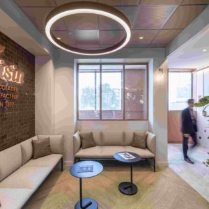 Aménagement de bureau à Lyon - Chocolaterie Voisin - Cloison de bureau Tiaso AZ 78mm