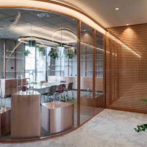 Cloison de bureau à Lyon - Chocolaterie Voisin - Cloison Tiaso AZ 78mm