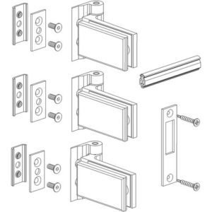 KIT 3 PAUMELLES VERRE