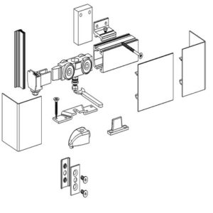 KIT COUL. PORTE BOIS 2 VANTAUX
