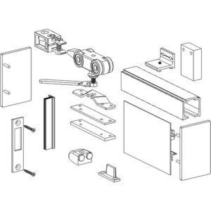KIT COUL. PORTE ALU 2 VANTAUX