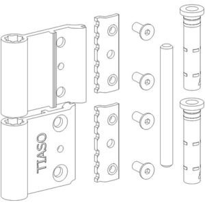 1 HINGE REINFORCEMENT KIT FOR ALUMINUM DOOR
