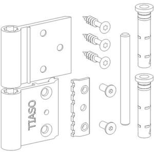 1 HINGE REINFORCEMENT KIT FOR WOODEN DOORS