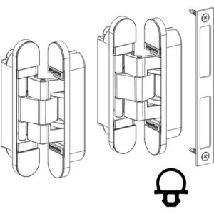 KIT 2 PAUMELLES INVISBLES PORTE AFL