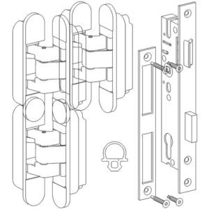 KIT OF 3 INVISIBLE HINGES