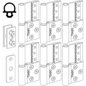 KIT 6 PAUMELLES BOIS