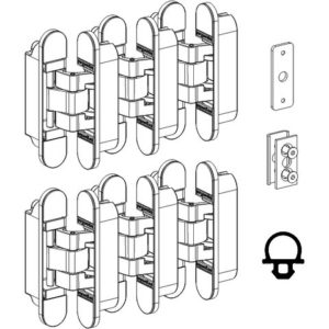 KIT 6 PAUMELLES INVISIBLES
