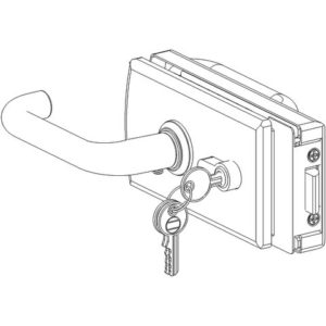 SERRURE PT VERRE 10 MM